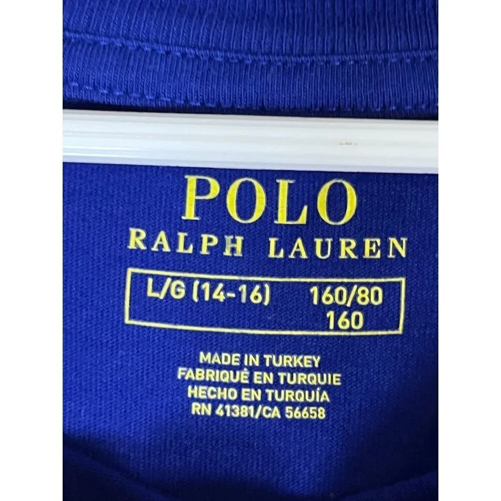 Ralph Lauren Bear Tshirt 14 Jersey Long Sleeve Graphic Preppy Old Money Classic